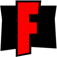 Fortnite F logo red and black