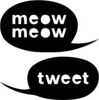 Meow Meow Tweet logo black