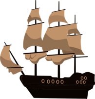 Brown Sailing Ship
