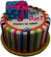 Gender Reveal Cake Present