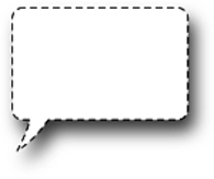 Rectangular Speech Bubble with Dotted Line