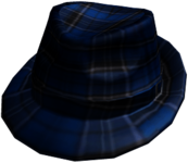 Roblox Blue Plaid Fedora Hat