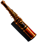 Low poly clarinet app icon