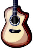 Low poly guitar app icon