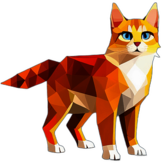 American Bobtail, Children'S Cartoon Animation Style - Full Body, Single View, No Shadow