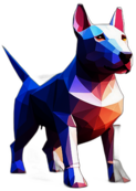 Bull Terrier, Children'S Cartoon Animation Style - Full Body, Single View, No Shadow