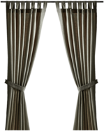 Egg Shell Curtains With Tie Backs