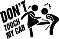 Don't touch my car Sticker