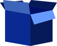 Blue Cardboard Box