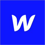 Webflow blue logo square