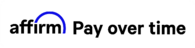 Affirm Pay over time white button