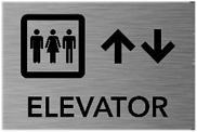 Metallic Elevator Sign
