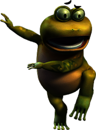 Brainy Bug character Joe Croaker the Frog