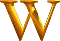 Gold Typography Letter W