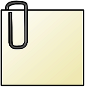 Empty Note with Paperclip