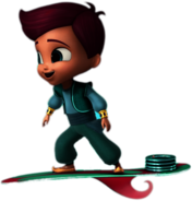 Shimmer and Shine Kaz on Flying Board