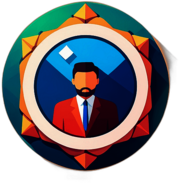 Time Management & Focus, Minimalist App Icon - Circle Icon Bevel Border