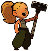 Almost A Hero Character Vexx Holding Hammer