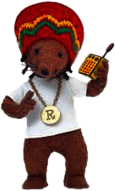 Rastamouse holding radio