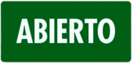 Abierto Green Sign