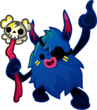 Big Bad Bill the Woolly Blue Hoodoo Finger Up