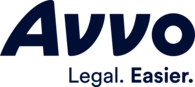 Avvo blue logo and slogan