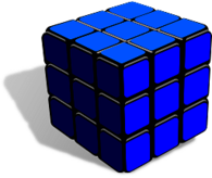 Blue Rubik's Cube