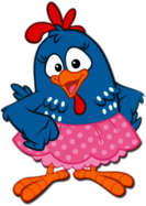 Lottie Dottie Chicken Wears A Pink Skirt