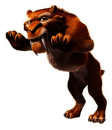 Ice Age character Diego pouncing