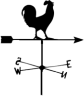 Weathercock Silhouette Arrow To the Right