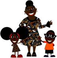 Bino and Fino with their mum