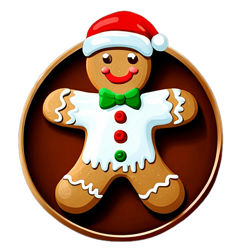 Gingerbread Men on Brown Plate