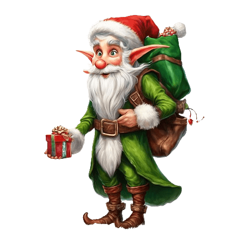 Elf Delivering Presents