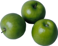 Three Green Apples
