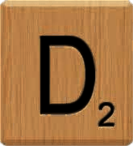 Scrabble Tile D
