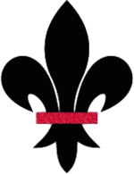 Black Fleur De Lis With Pink Detail