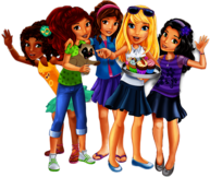 Lego Friends Holding Cupcakes