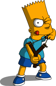Bart Simpson Playing