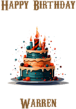 Happy Birthday Warren, Personal Custom Message