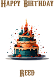 Happy Birthday Reed, Personal Custom Message