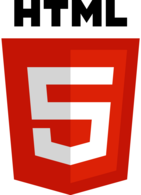 HTML5 with wordmark black&white