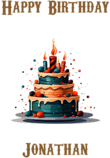 Happy Birthday Jonathan, Personal Custom Message