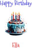 Happy Birthday Ella Custom Message