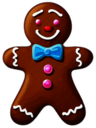 Playful Gingerbread Man With Colorful Sprinkle Decorations, Minimalist - Gingerbread Men, Decorated For Christmas, With Colorful Details And Icing, Single Item, No Shadow