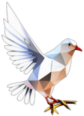 Dove In A Serene Setting, With A Glowing Olive Branch., In The Style Of A Cartoon Animation Character - Full Body, Single View, No Shadow