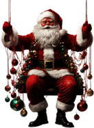 Santa Claus on a Christmas Swing