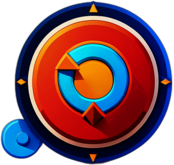 Record Store, Minimalist App Icon - Circle Icon Bevel Border