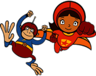 WordGirl and Captain Huggy Face