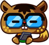 Waldo the Tabby Nerdicat Sitting