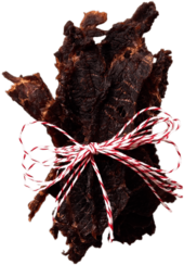 Strips Of Beef Jerky Tied Together